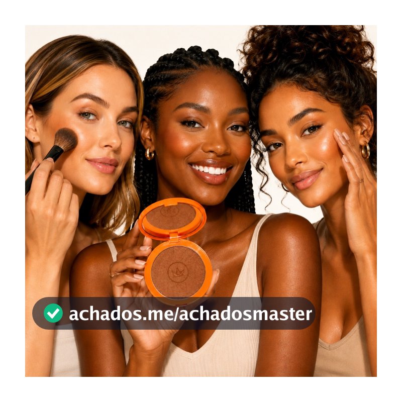 Bronzer Multifuncional Compacto Mari Maria Tropical Tan - Brilho Bronzeado Duradouro - Gold Sparkle