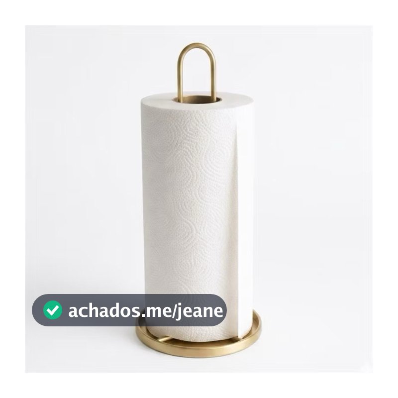 Porta Papel Toalha Luxo Suporte De Mesa Cozinha Organizador De Bancada Minimalista Metal Preto Dourado