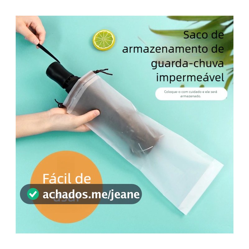 Capa Para Guarda‑Chuva Impermeável Bolsa Vedada 33x13cm para Uso no Carro e Viagens