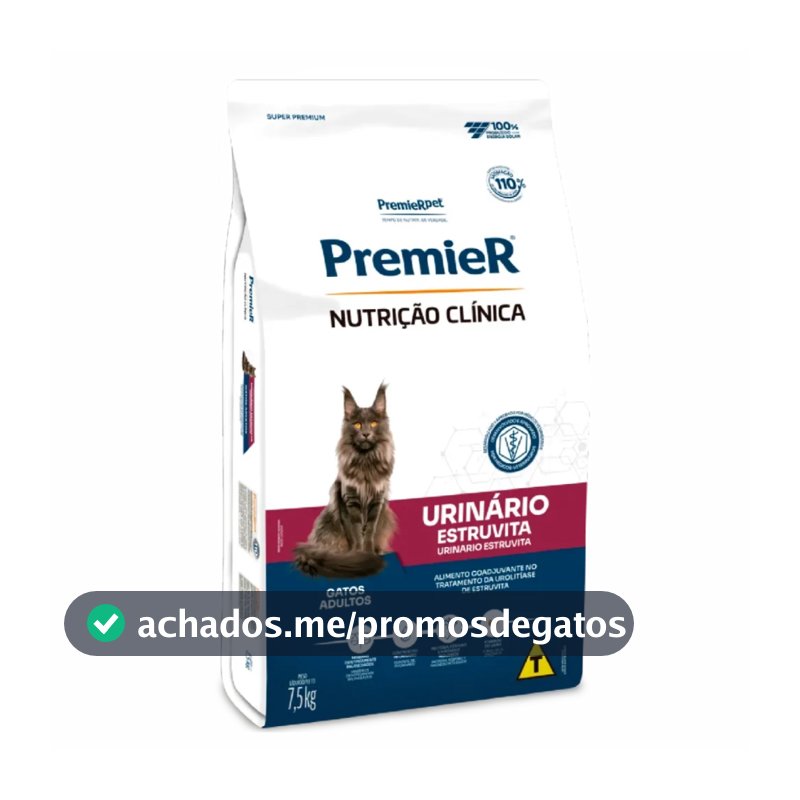 Ração Premier Nutrição Clínica Urinário Gatos 7,5kg