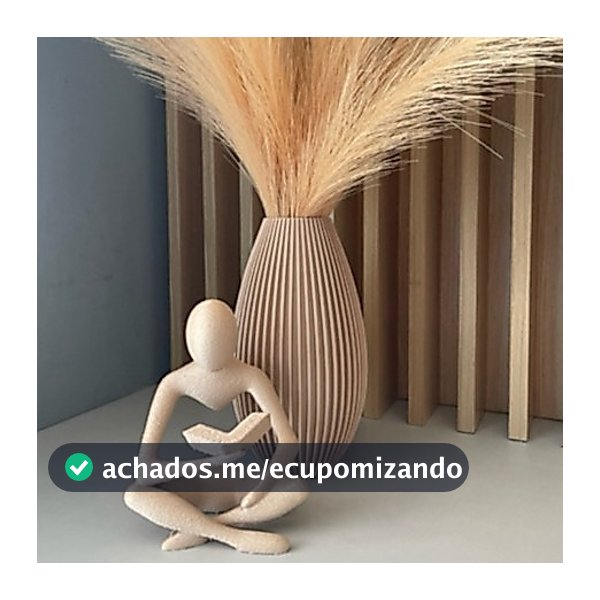 Kit Escultura e Vaso Decorativo – Ideal para Plantas Artificiais e Arranjos Decorativos para seu lar