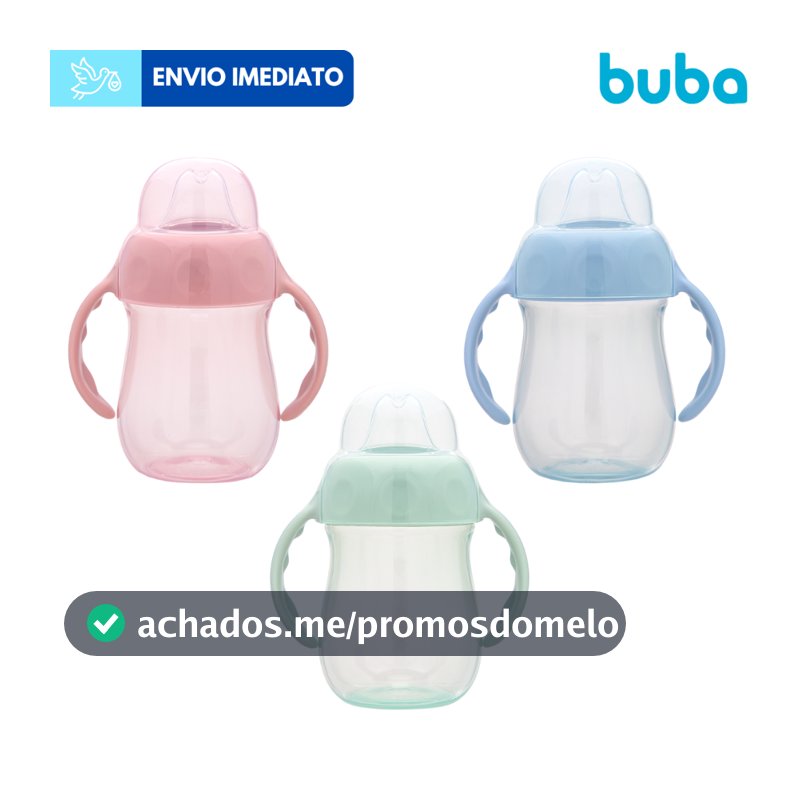 Copo de Transição Bebê Alça Bico Silicone Treinamento Buba