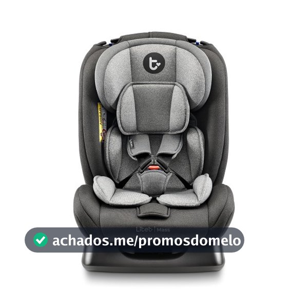 Cadeira Para Auto 0-36 Kg Litet Mass Preta e Cinza - BB458