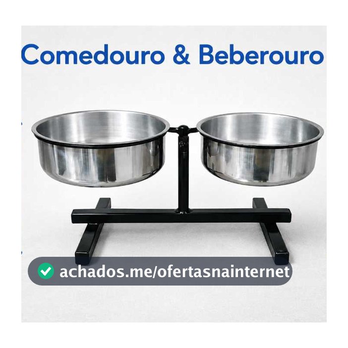 Bebedouro ou Comedouro Pet  Duplo com Regulagem de Altura Para Cachorros e Gatos