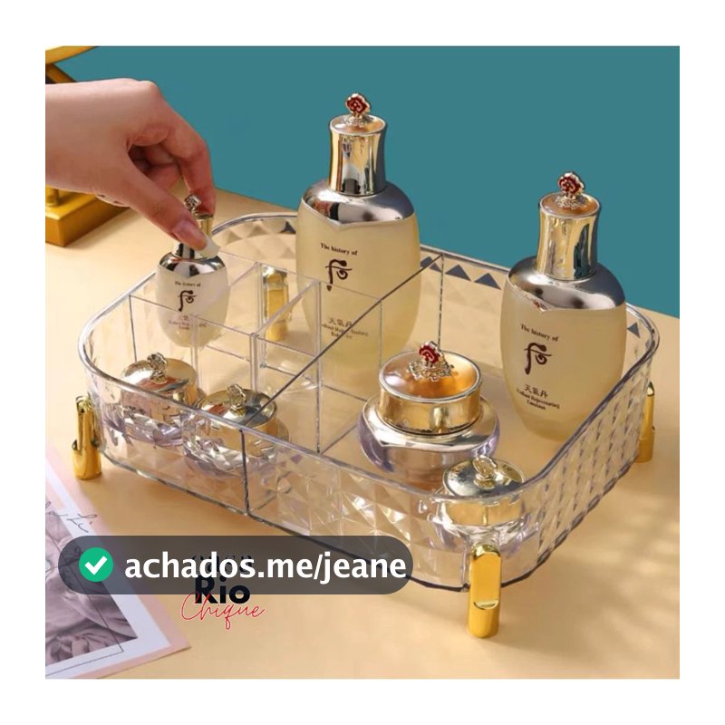 Caixa de armazenamento Acrílico Organizador de Maquiagem Cosméticos Perfumes Cesto Transparente Luxo