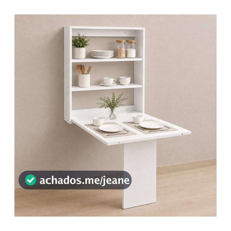 Mesa Dobrável de Parede Retrátil Suspensa Multiuso Escritório Cozinha Pequenos Espaços