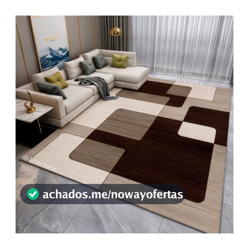Tapete Estampado Belga Antiderrapante 1,50m x 1,00m Para Sala Quarto - Coleção Exclusiva