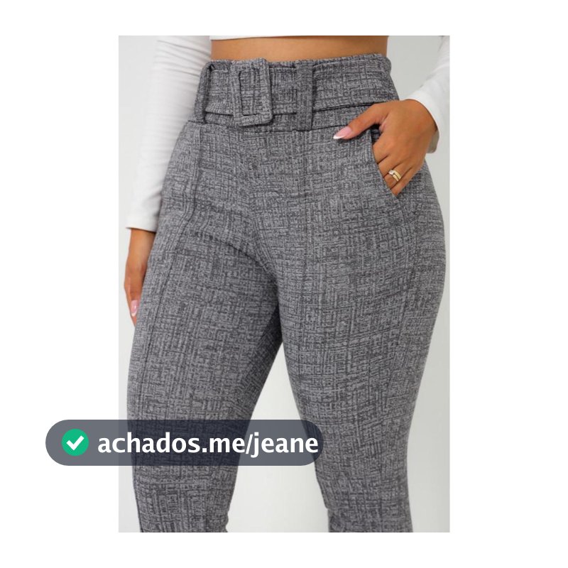 CALÇA leggings feminino  JACQUARD  mesclas tecido linho com cinto fixo com muito elastano
