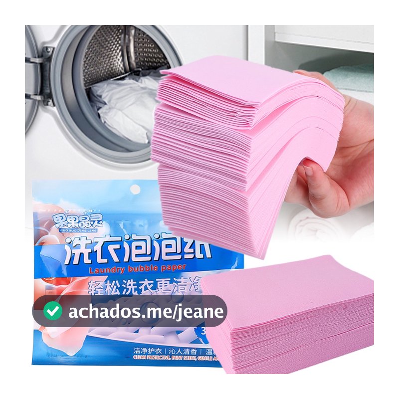 30Pcs/Pack Forte Descontaminação Pastilhas De Lavanderia/Poderosa Limpeza De Roupa Papel Detergente Para De Folhas