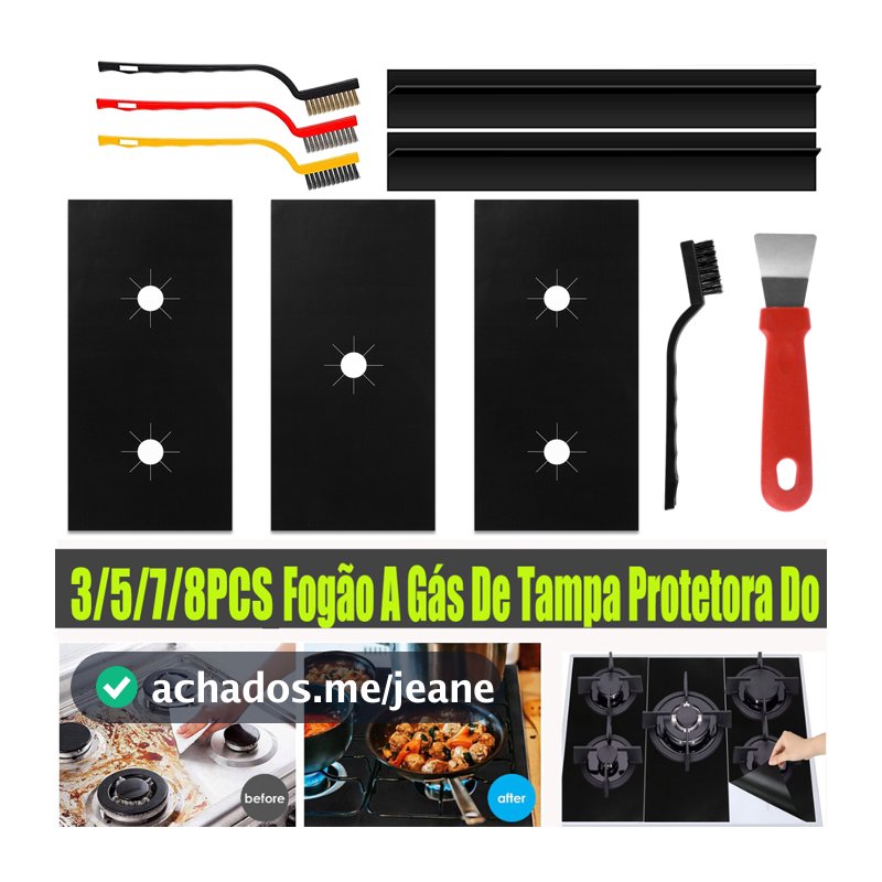 3PCS Protetores Universais De Fogão A Gás 5 Furos Tampa Protetora Do Limpeza Anti-Sujeira