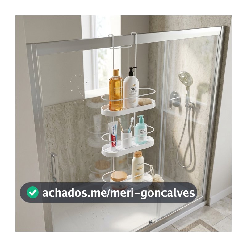 Suporte Porta Shampoo 3 Andares Encaixe Box Banheiro Não Enferruja