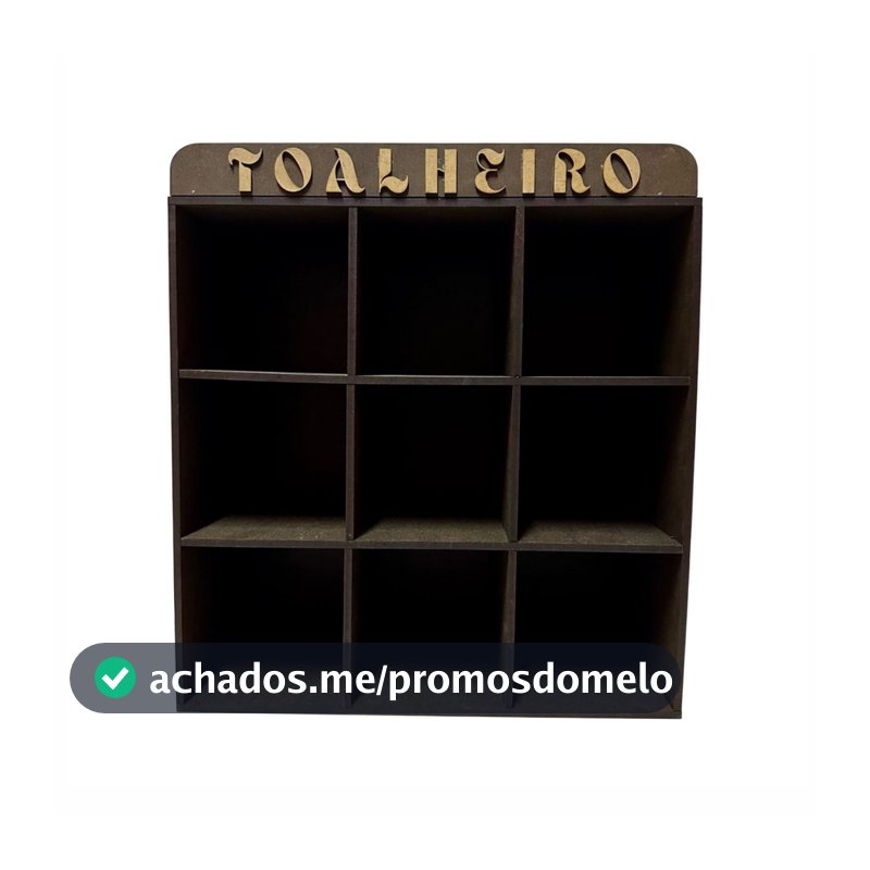 Nicho Porta Toalha 9 unidades Mdf Para Barbearia e Salão