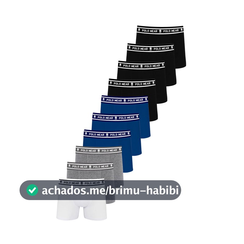 Kit 10 Cuecas Algodão Sem Costura Lateral Polo Wear