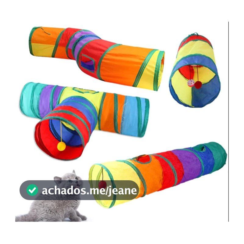 Brinquedo Para Pets Túnel Labirinto Para Gatos Colorido alta qualidade