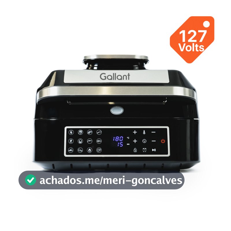 Fritadeira Elétrica Air Fryer 12 Em 1 Barbecue Gallant 6,5L One-Touch GFE06 127V (GFE06BTA-PT127)