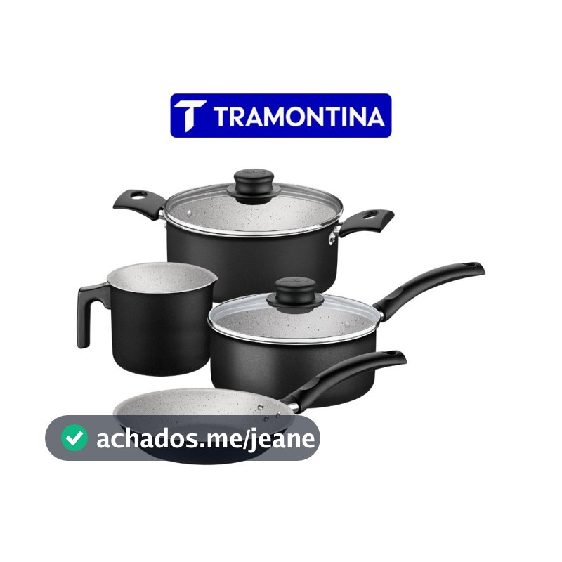 Jogo De Panelas 5 Peças Turim Cores Antiaderente Tramontina