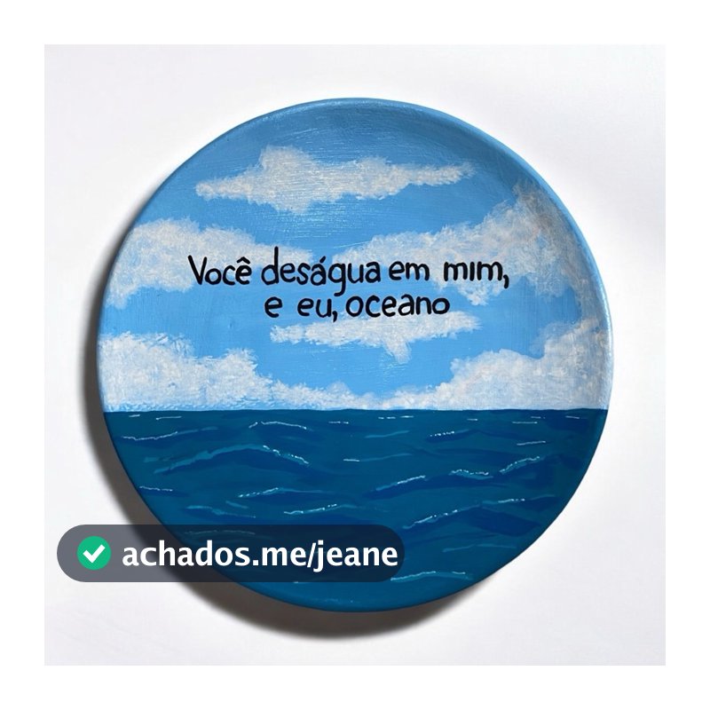 Prato Decorativo Oceano com suporte para pendurar na parede - Djavan