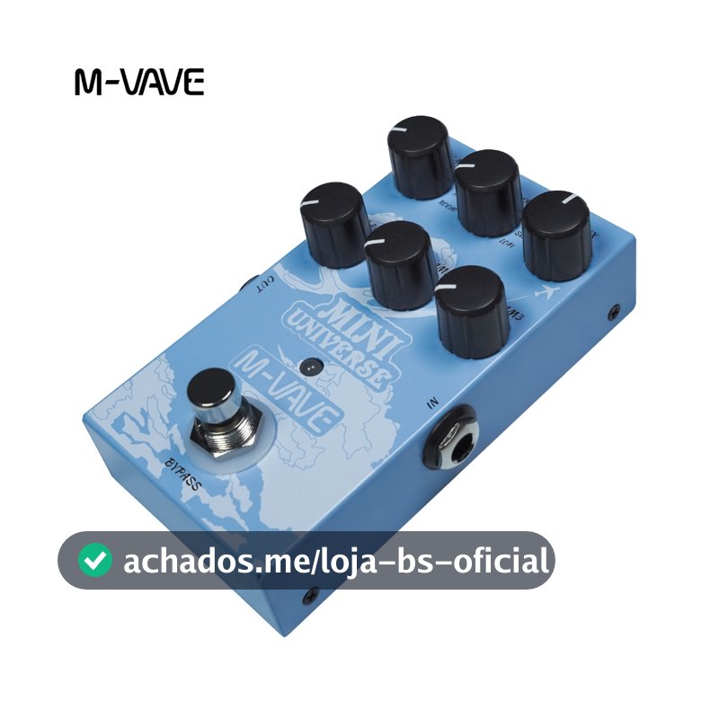 Pedal de efeito para guitarra M-VAVE Pedal de reverberação digital Efeito de reverberação de modelagem digital com