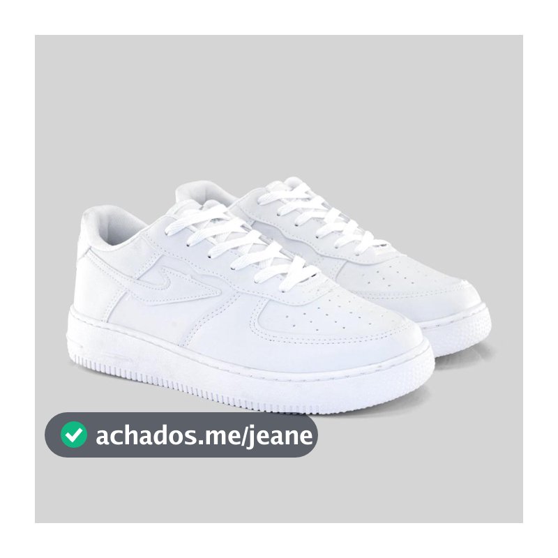 NEW NOVO TENIS INCRIVEL MODELO PARA REVEILLON TODO BRANCO LINDO DIRETO DA FABRICA PROMOCAO
