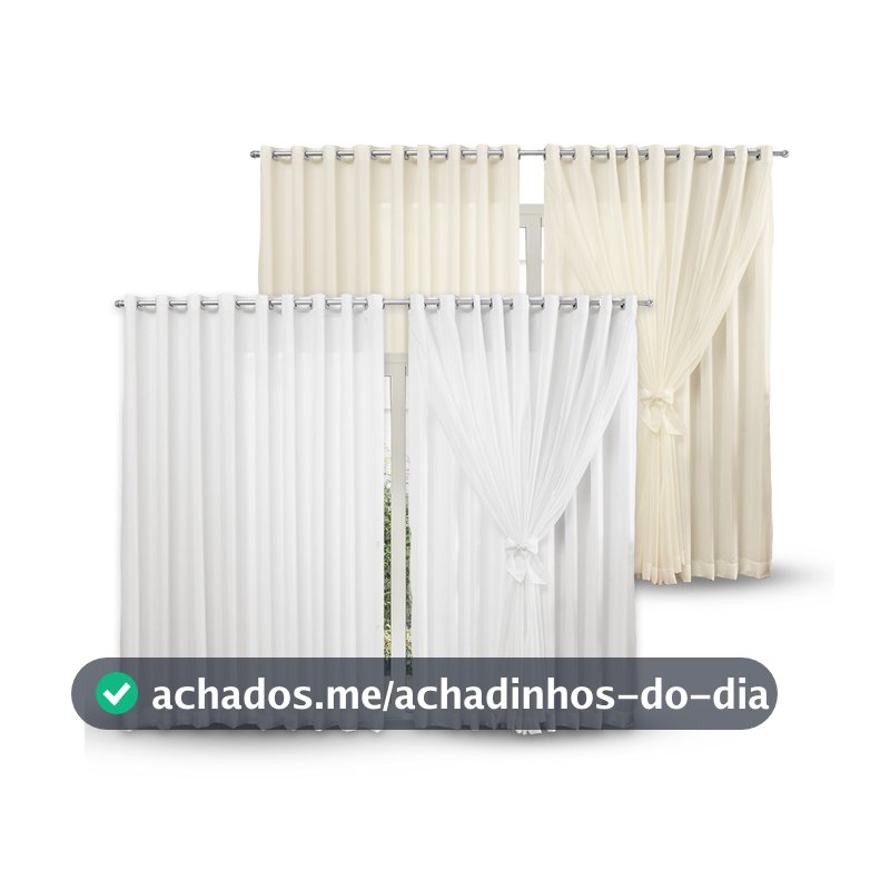 Cortina Voil Forro Microfibra 2M 3M 4M 5M 6 metros Tecido Branca Palha Sala Quarto Porta Janela para Varão