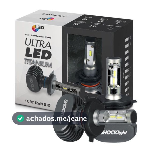 Kit Lampada Ultra Led Titanium Shocklight 10000 Lumens 12 E 24V
