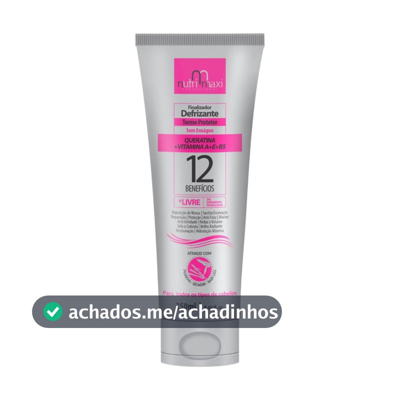 Defrizante Capilar Profissional Termoativado Anti Frizz Proteção Térmica Escova Chapinha Babyliss Nutri Maxi 250ml
