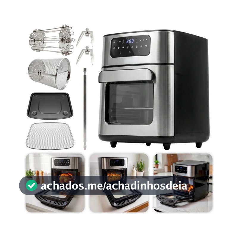 AIR FRYER FRITADEIRA E FORNO NAKASAKI LINHA PREMIUM 1700W 12L DE CAPACIDADE