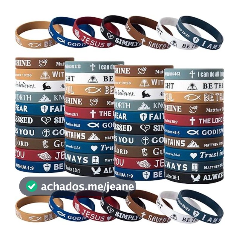 SUSBR 10 Pcs Pulseira De Versículo Da Bíblia Diária Cristã , Pulseiras Inspiradoras De Silicone Vestíveis Para Versículo