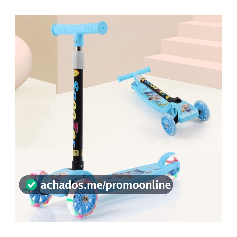 Patinete Infantil 3 Rodas De Led Dobrável Scooter Crianças--1715