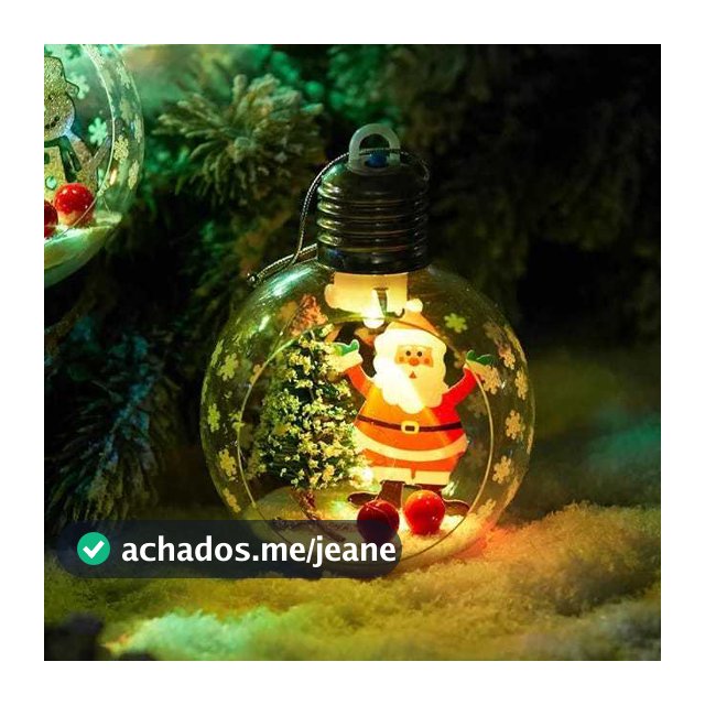 bolinha natalina para decorar árvores de natal [ com luz ] - H&N BAZAR -