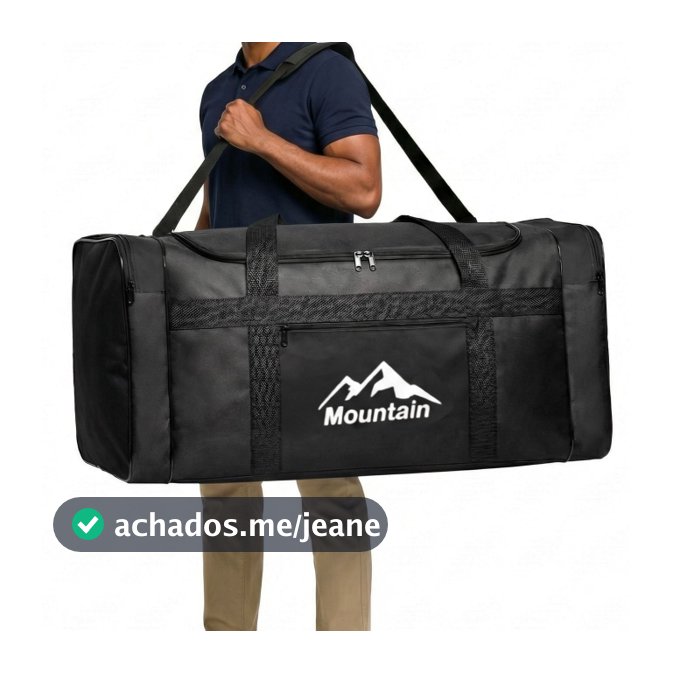 Mala de Viagem Preto Transversal Pronta Entrega Oferta Promoção Economico Resistente Bolsa Sacolão