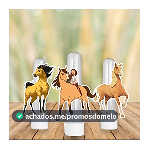Apliques para Tubete Doces Bolo - SPIRIT CORCEL CAVALO -  Lembrancinhas Divertidas para Sua Festas