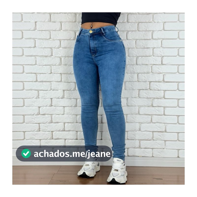 calça jeans feminina marmorizada com Lycra empina bumbum