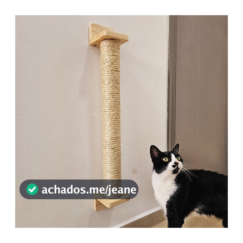 Arranhador Parede Gatos Vertical Sisal Poste Brinquedo Pet Para Casa Felino