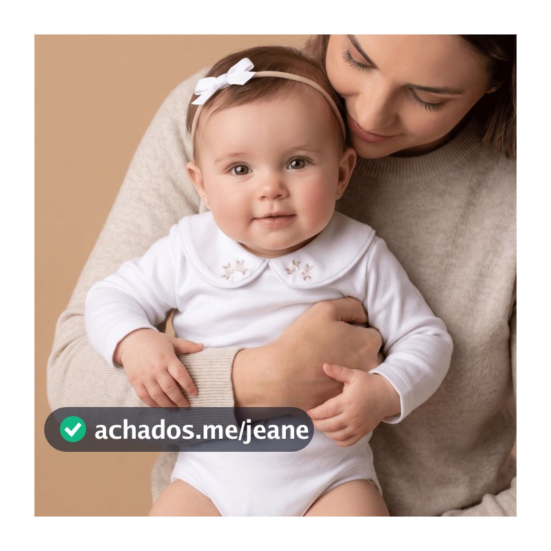 Body Menina Saída Maternidade Bordado Flor Rococó Luxo