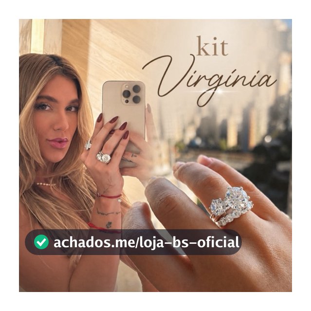 KIT de anéis da Virgínia em prata 925 legítima