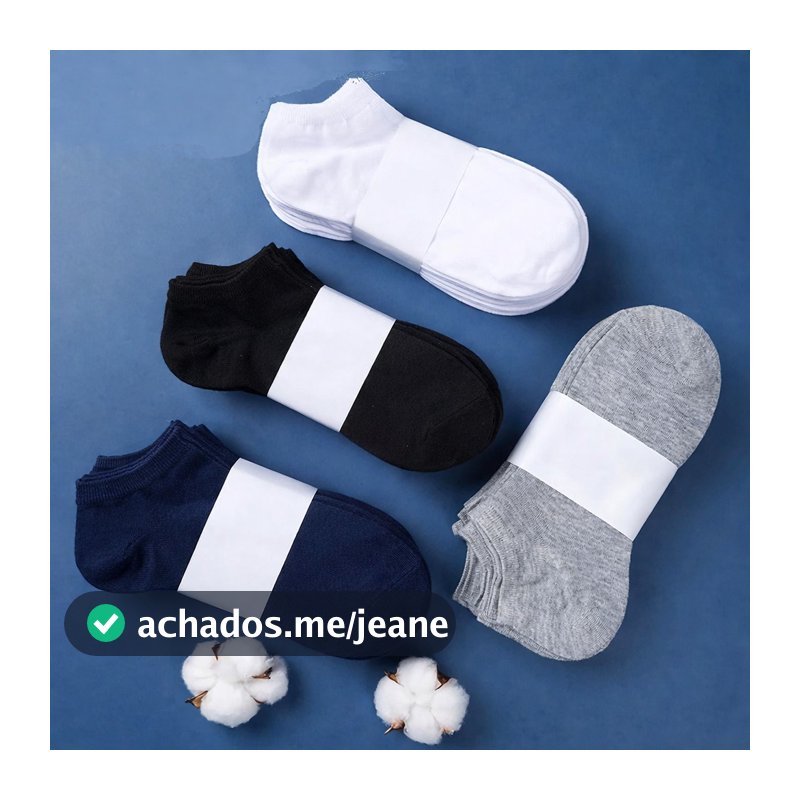 KIT PARES DE MEIA SOQUETE MASCULINA - ENTREGA IMEDIATA - TAMANHO 40 AO 46
