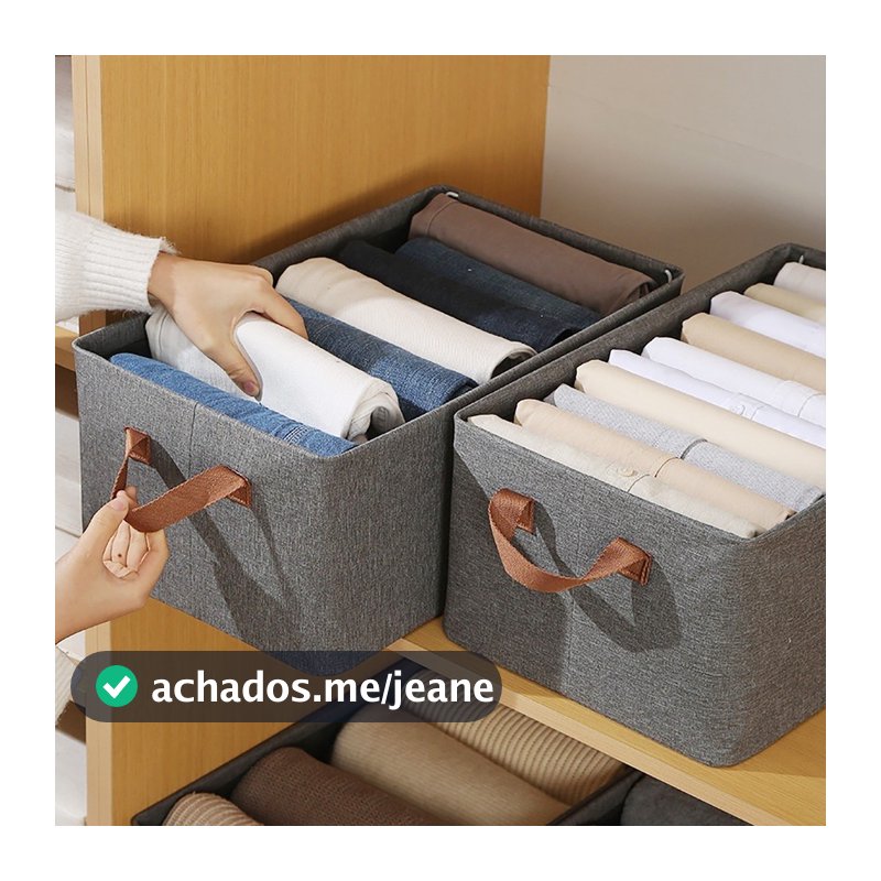 Caixa Organizadora Cesto Dobrável Guarda Roupa Closet Grande