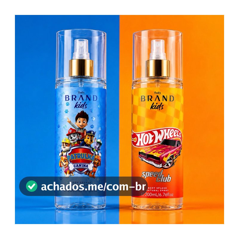 Kit Perfume Infantil Body Splash 200ml – Patrulha Canina e Hot Wheels