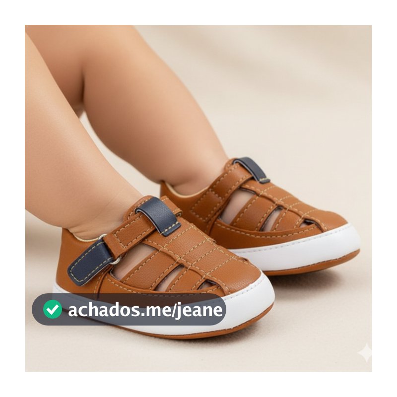 Sandália Masculina Infantil Joaquim Confortável Lançamento Mundo Mini Baby