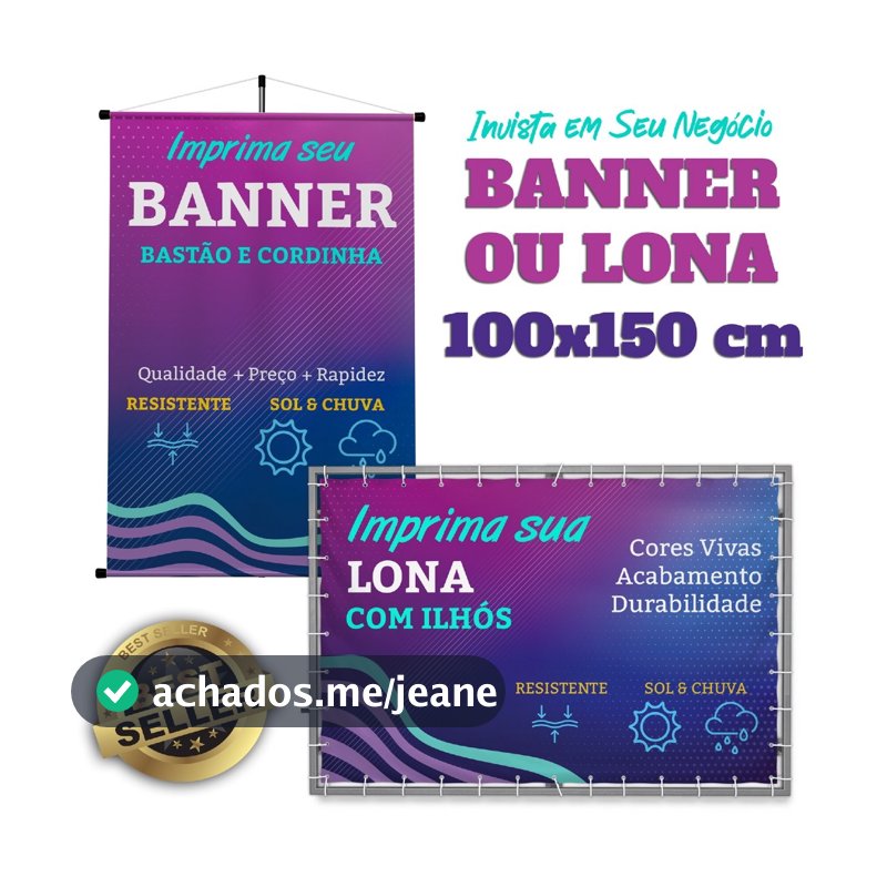 Banner, Lona para Loja 1.50 x 1.00 metro Banner Personalizado, Banner Loja, Banner Evento