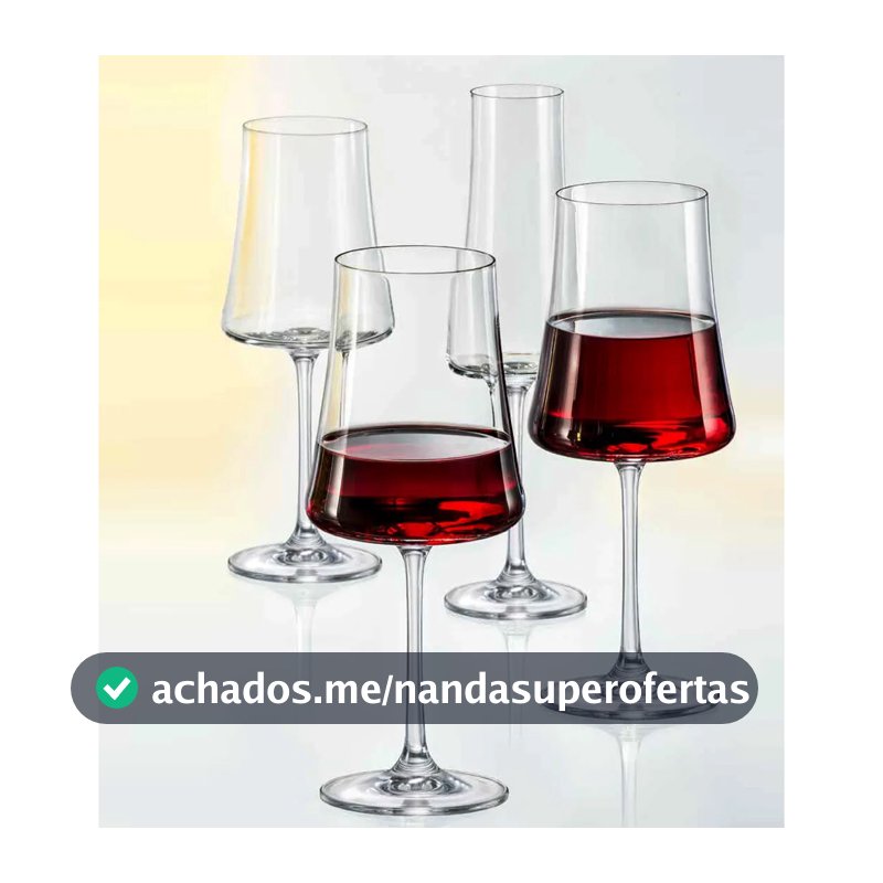 Jogo De Taças Para Água Em Cristal Xtra Com 6 Peças 460ml Bohemia