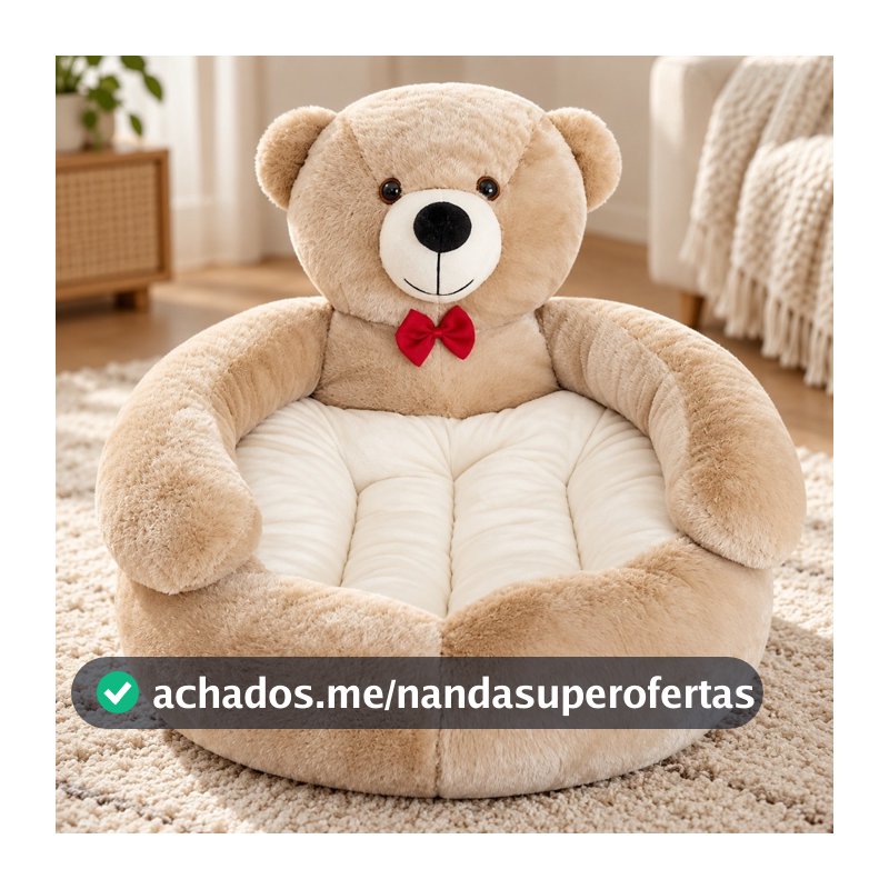 Caminha Pet Ursinho de Pelúcia Macia para Gato E Cachorro 40x56cm