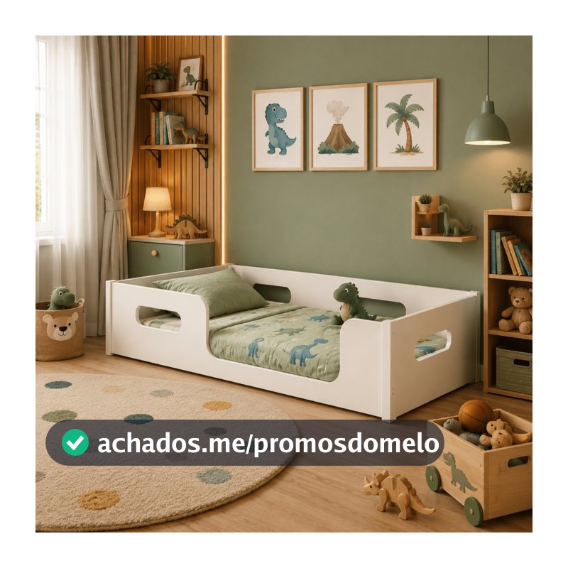 Cama Infantil Juvenil Montessoriana Com ou Sem Colchão Para Crianças Menino Menina Bebe