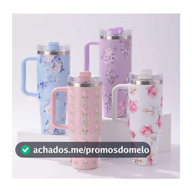 Garrafa 1200ml Térmica Estampa Floral Capinha Silicone Na Base + Tampa Para Canudo