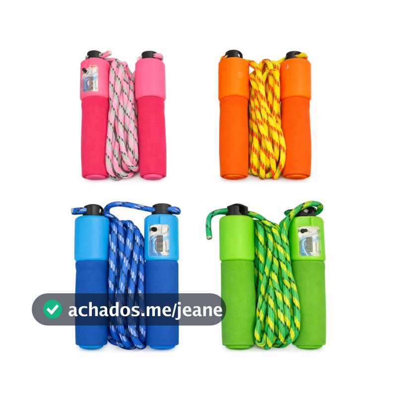 Corda de Pular Conta Giro Esportiva Com Contador De Giros Manual crossfit emagrecer saude funcional