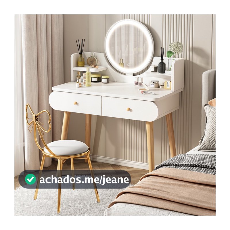 Penteadeira de quarto moderna e simples, nova penteadeira de luxo leve, penteadeira de canto pequena em estilo japonês