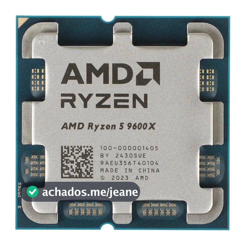 Processador AMD Ryzen 5 9600X, 3.9GHz (5.4GHz Turbo), 6-Cores 12-Threads, AM5 Novo (Sem Caixa ou Cooler)
