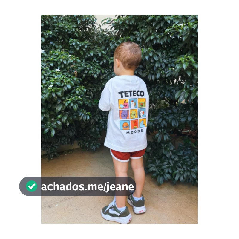 Camiseta Infantil Premium 100% Algodão Estampa Teteco Moods