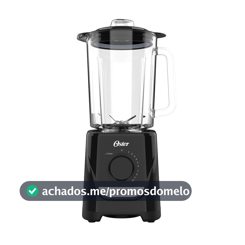 Liquidificador Oster Jarra De Vidro 2,2 Litros Preto 220V 1250W OLIQ520-220